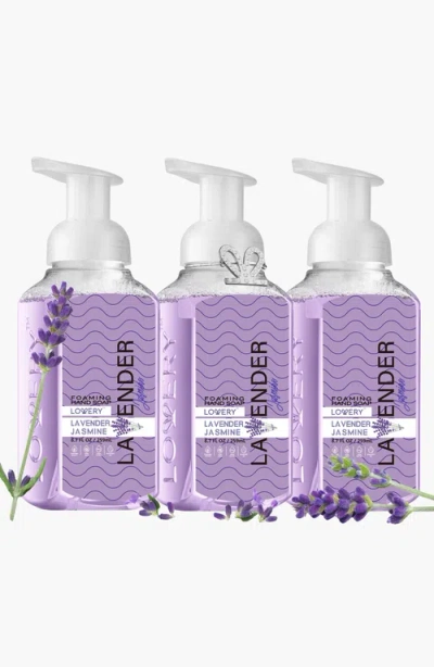 Lovery Foaming Hand Soap Pack Of 3 With Free Swarovski Bracelet In Lavender Jasmine
