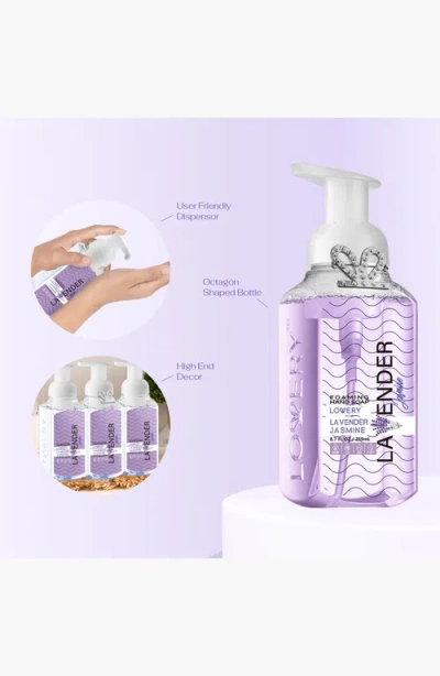 Lovery Foaming Hand Soap Pack Of 3 With Free Swarovski Bracelet In Lavender Jasmine