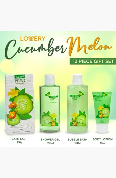 Lovery 12-pc. Cucumber Melon Bath & Body Care Gift Set In Cucumber & Melon