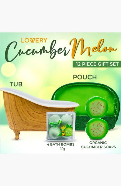 Lovery 12-pc. Cucumber Melon Bath & Body Care Gift Set In Cucumber & Melon