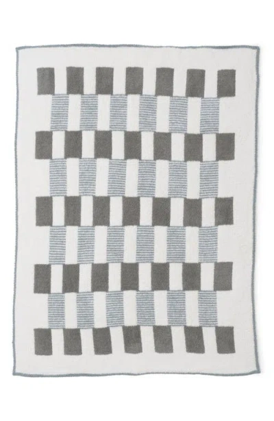 Barefoot Dreams Cozychic Tile Check Throw In Eucalyptus Multi