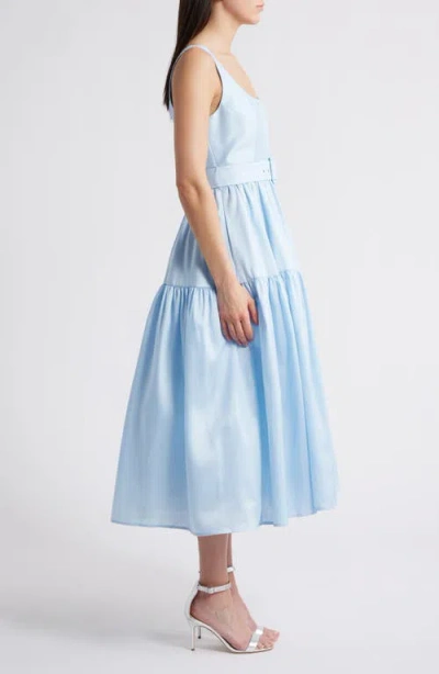 Hutch Alice Belted Maxi Dress In Sky In Blue