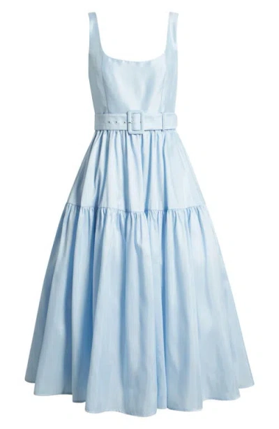 Hutch Alice Belted Maxi Dress In Sky In Blue