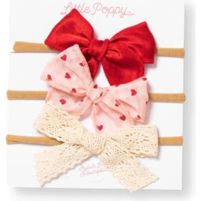 Little Poppy Co The Headband Mini Bow Set In 980