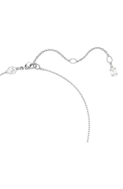 Swarovski Matrix Gradient Of Round Cuts Necklace In White/silver