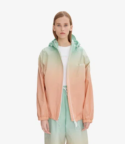Apc Blue & Pink Asics Edition Meadow Jacket In Saa - Multicolored