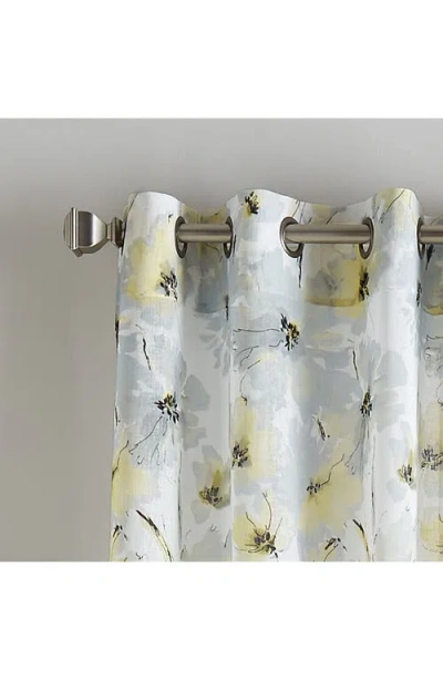 Dkny Modern Bloom Single Curtain Panel In Yellow