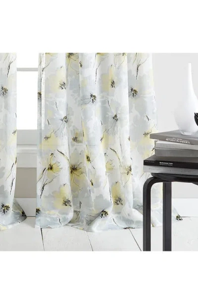 Dkny Modern Bloom Single Curtain Panel In Yellow