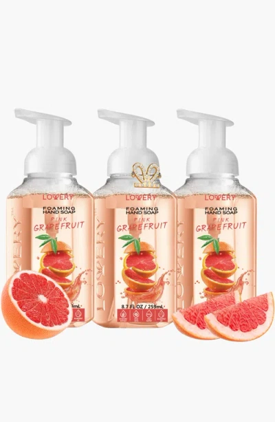 Lovery Foaming Hand Soap Pack Of 3 In Pink Grapefruit
