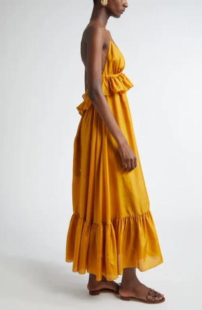 Zimmermann "rhiannon" Dress In Gold