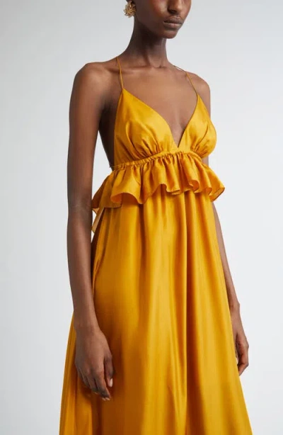 Zimmermann "rhiannon" Dress In Gold