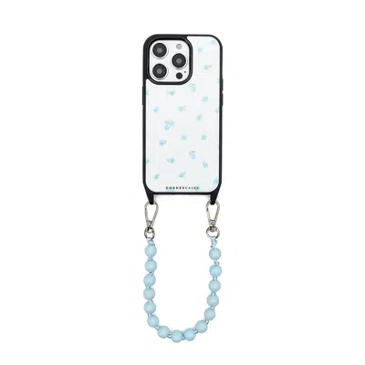 Cordée Cases Peony Picnic Phone Wristlet Set Powder Blue Magsafe In Blue