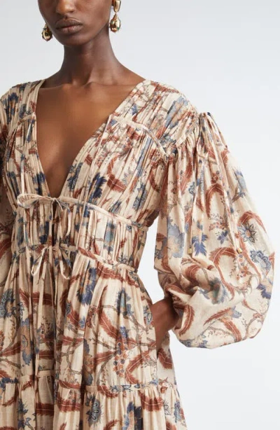 Zimmermann Dress In Cream Paisley