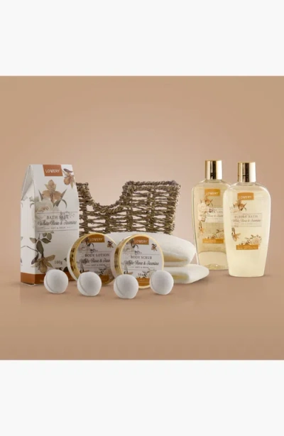 Lovery White Rose And Jasmine Bath And Body Home Spa Set, 11 Piece In White Rose & Jasmine