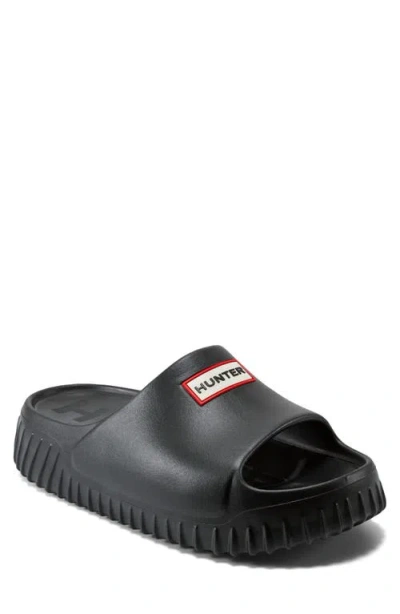 Hunter Finn Slide Sandal In Black