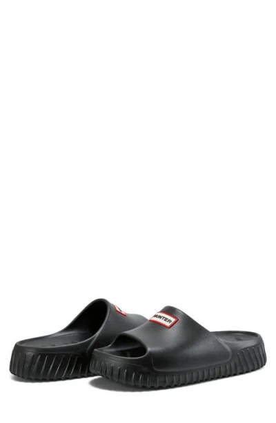 Hunter Finn Slide Sandal In Black