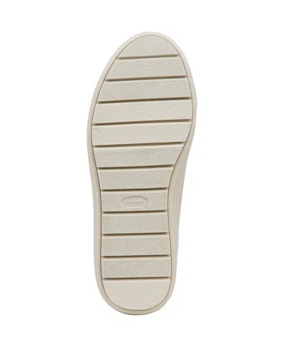 Dr. Scholl's Women's Time Off Lace Up Platform Sneakers In Off White,gold Faux Leather