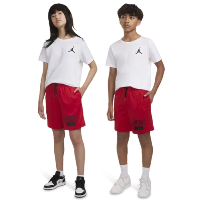 Jordan Big Boys Mesh Logo Shorts In Gym Red/gym Red