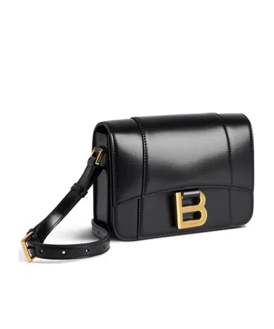 Balenciaga Black Leather Small Hourglass Crossbody Bag