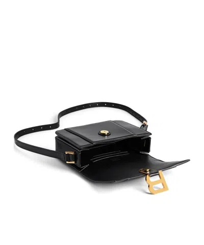 Balenciaga Black Leather Small Hourglass Crossbody Bag