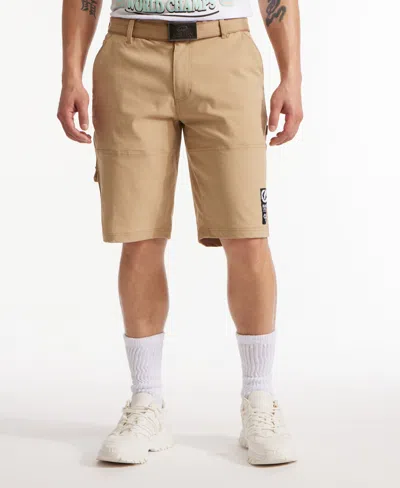 Ecko Unltd Keep Tabs On Belted Cargo Short In Green