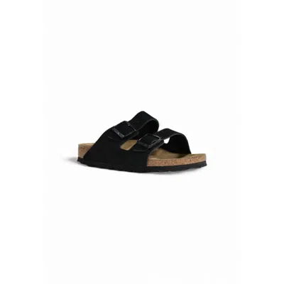 Birkenstock Soft Footbed Arizona Slides In Black