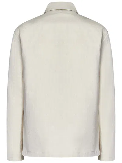Drumohr Beige Button-up Shirt With And Textured Detail In Beige