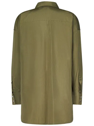 Max Mara Studio Button In Green