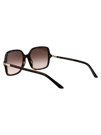 Gucci Metal Framed Havana Sunglasses In Brown