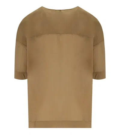 Mm Max Mara Max Mara Fidato Camel Blouse In Brown