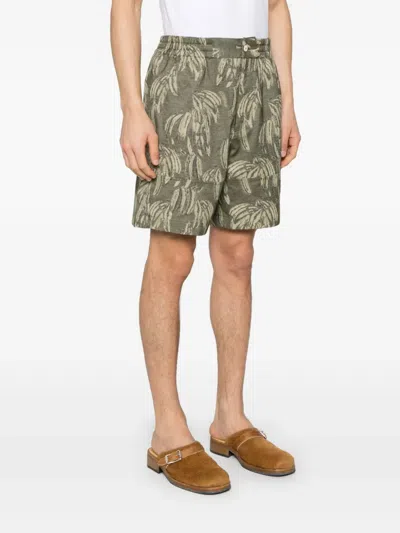Jacquemus Jacquard Pattern Shorts In 5ca Jacquard Banana Logokhak