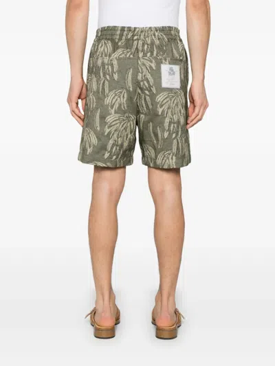 Jacquemus Jacquard Pattern Shorts In 5ca Jacquard Banana Logokhak