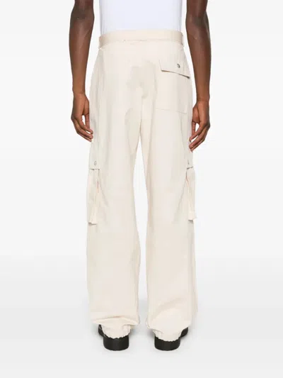 Jacquemus Cargo Gabardine Trousers In Beige 150
