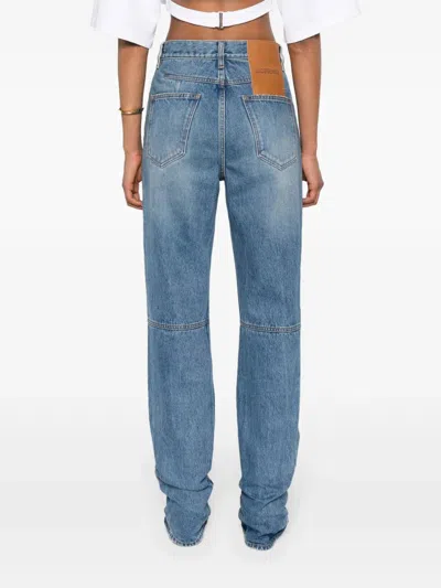 Jacquemus Le De-nimes Droit High-waisted Jeans In Blue Tabac 33c