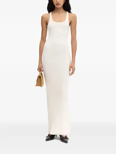 Jacquemus Scala Maxi Dress In Off White 110