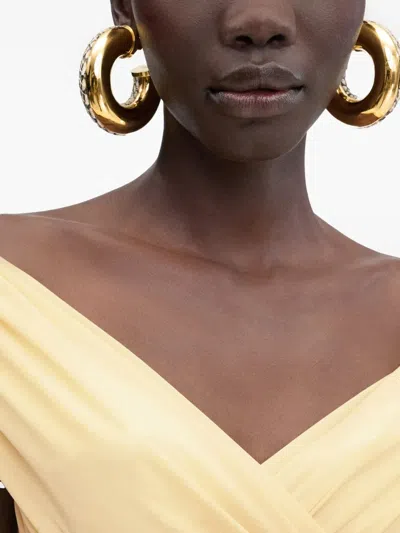 Jacquemus La Rita Draped Off-the-shoulder Mini Dress In Light Beige 130