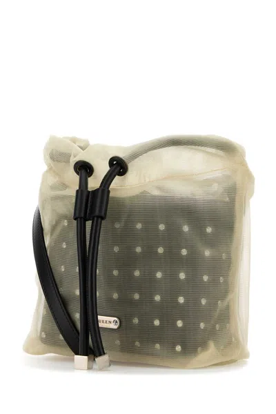 Alexander Mcqueen Women Two-tone Leather And Tulle Nebula Crossbody Bag In Multicoloured