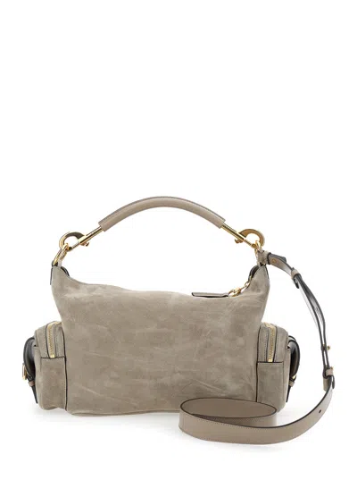 Chloé Camera Bag Grey Handbag With Adjustable And Removable Shoulder Strap In Suede Woman In Gray