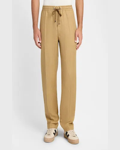 Moncler Beige Drawstring Trousers In Open Beige