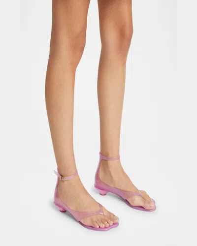 Chloé Chloe Women Fluo Pink Tpu Chloe Jelly Thong Sandals In Pink Fizz