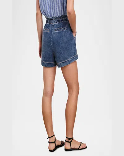 Rails Womens Classic Blue Foster Paper Bag-waist Denim Shorts