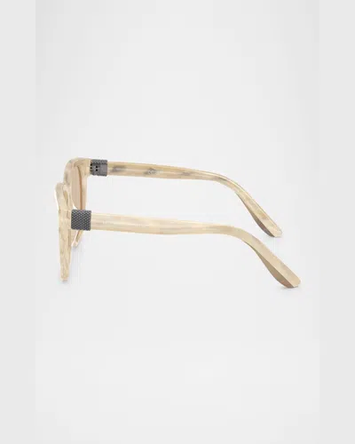 Brunello Cucinelli Bc3013 Square Acetate Sunglasses In Black