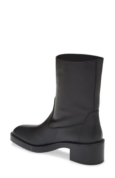 Stuart Weitzman Kaia Bootie In Black Smooth Calf