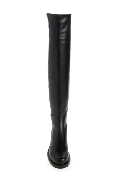 Stuart Weitzman High Boots With Round Toe And Block Heel In Black Smooth Calf: