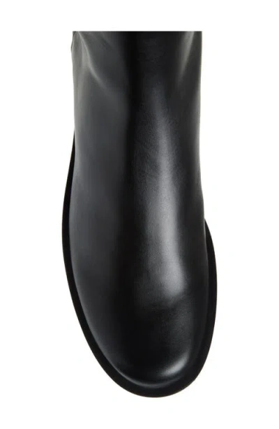 Stuart Weitzman High Boots With Round Toe And Block Heel In Black Smooth Calf: