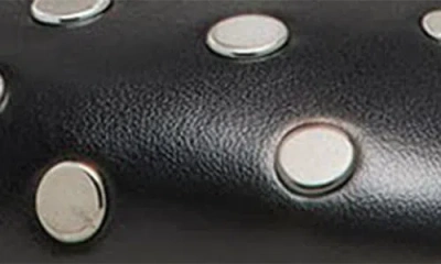 Stuart Weitzman Claris Studded Leather Mary Jane Flats In Black