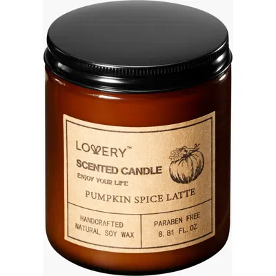 Lovery Pumpkin Spice Latte Candle Gift Set In Amber