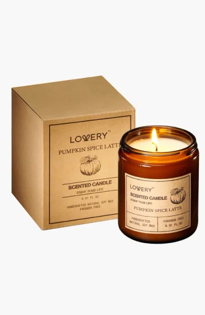 Lovery Pumpkin Spice Latte Candle Gift Set In Amber