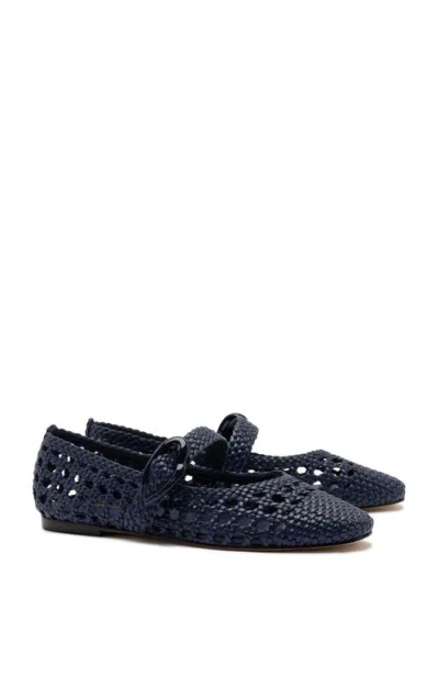 Larroude Larroudé Verona Macrame Ballet Flat In Blue