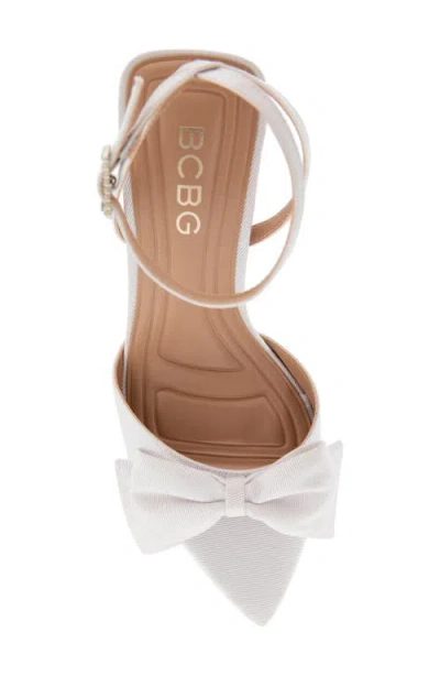 Bcbg Ilana Ankle Strap Sandal In Porcelain